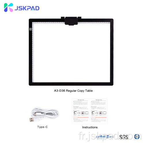 Boîte à lumière LED pour planche à dessin JSKPAD pour étudiant